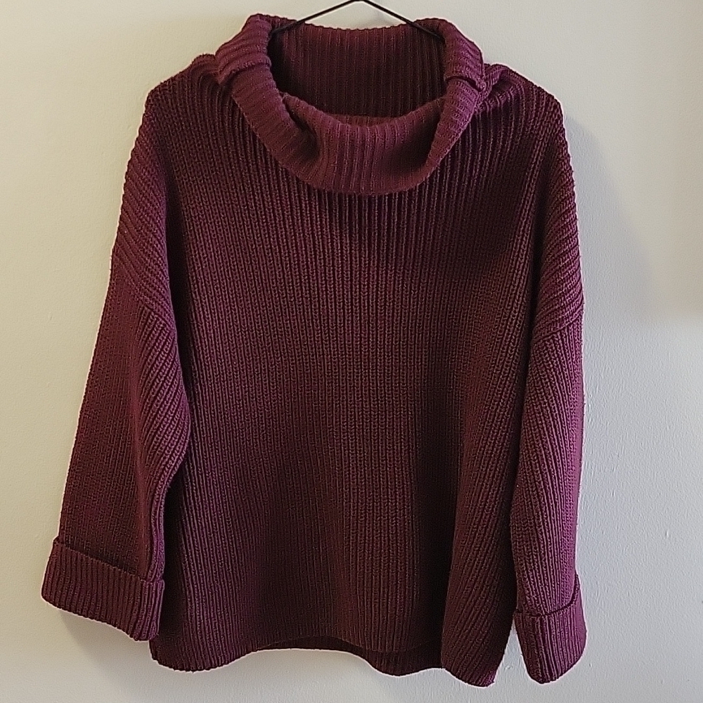 𝅺LORD & TAYLOR Burgundy Sweather US S - Picture 2 of 8